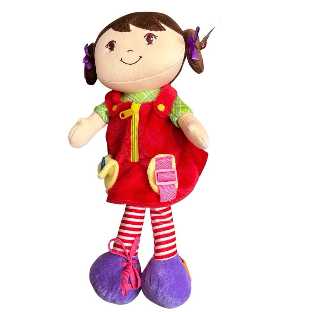 Linzy Activity Doll Learn to Dress Zip Button Snap Tie Hook and Loop OT Play